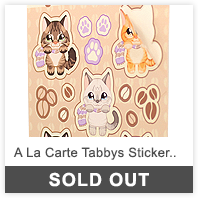 A La Carte Tabbys Sticker Sheet