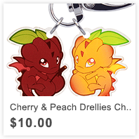 Cherry & Peach Drellies Charm
