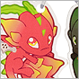 Dragonfruit & Avocado Drellies Charm - Front Side