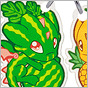 Pineapple & Watermelon Drellies Charm - Back Side