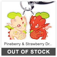 Pineberry & Strawberry Drellies Charm