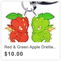 Red & Green Apple Drellies Charm