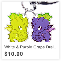 White & Purple Grape Drellies Charm
