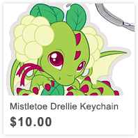 Mistletoe Drellie Keychain