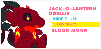 Jack-O-Lantern Drellie Junior Plush Blood Moon Design