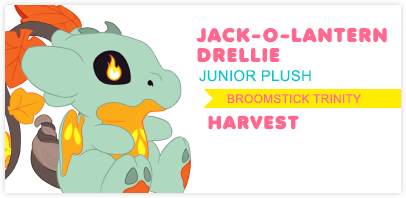 Jack-O-Lantern Drellie Junior Plush Harvest Design