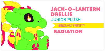 Jack-O-Lantern Drellie Junior Plush Radiation Design