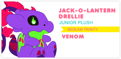 Jack-O-Lantern Drellie Junior Plush Venom Design